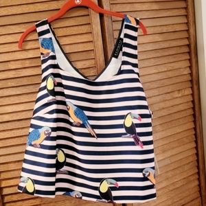 Nwot eloquii parrot stripe top